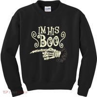 Funny Halloween I'm His Boo Matching Couple Shirts Kids Sweatshirt thumb 0