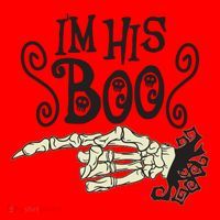 Funny Halloween I'm His Boo Matching Couple Shirts Santa Hat thumb 1