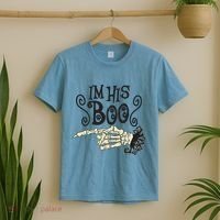 Funny Halloween I'm His Boo Matching Couple Shirts T-Shirt thumb 2