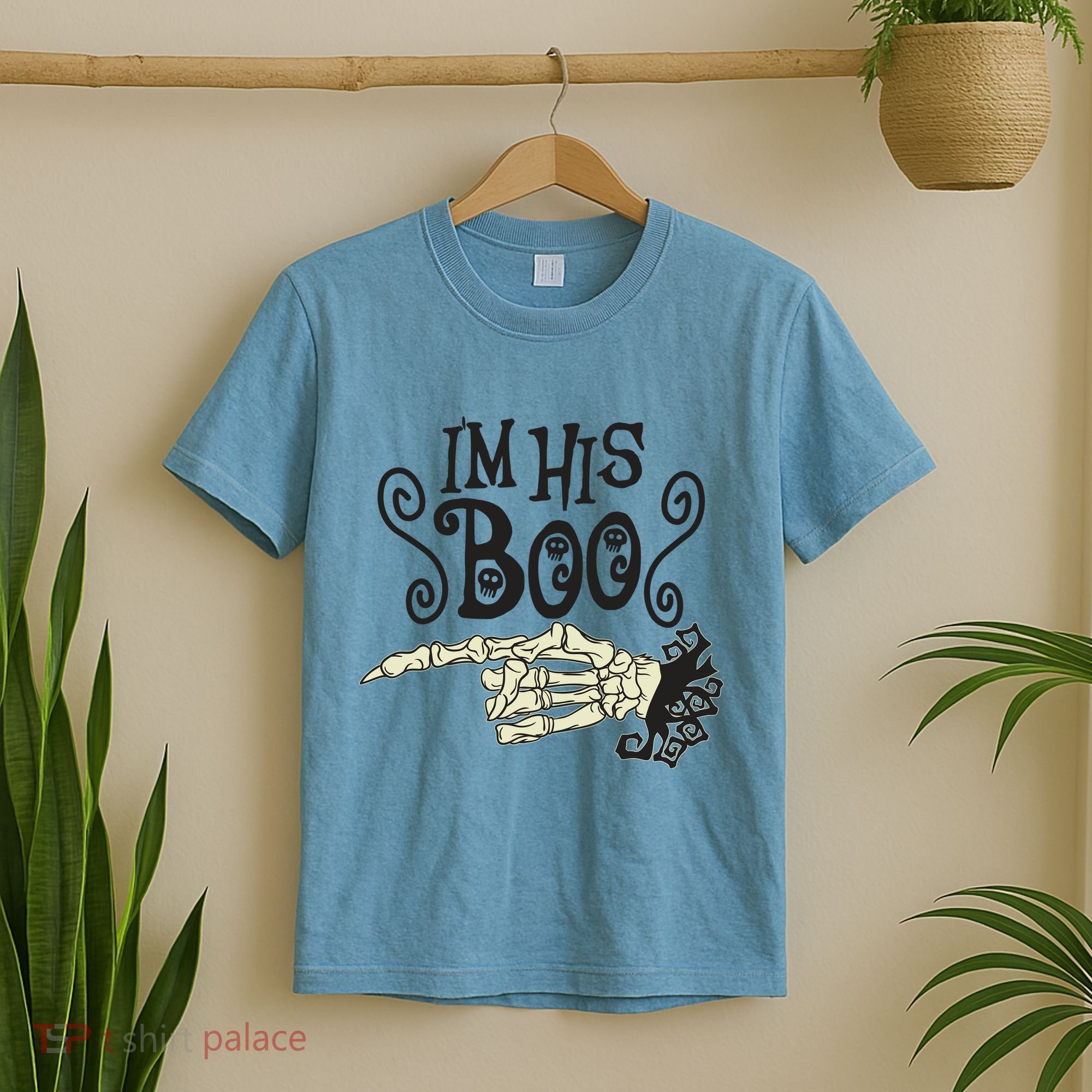 Funny Halloween I'm His Boo Matching Couple Shirts T-Shirt