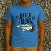 Funny Halloween I'm His Boo Matching Couple Shirts T-Shirt thumb 3
