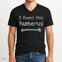 Funny Humorous I Found This Humerus Bone V-Neck T-Shirt thumb 2