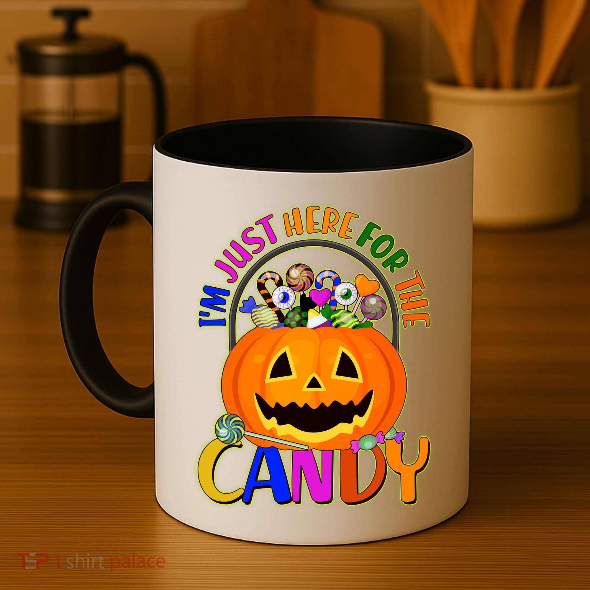 Funny Halloween I'm Just Here For The Candy Coffee Mug