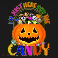 Funny Halloween I'm Just Here For The Candy Women's Hoodie thumb 2