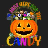 Funny Halloween I'm Just Here For The Candy Tumbler thumb 3