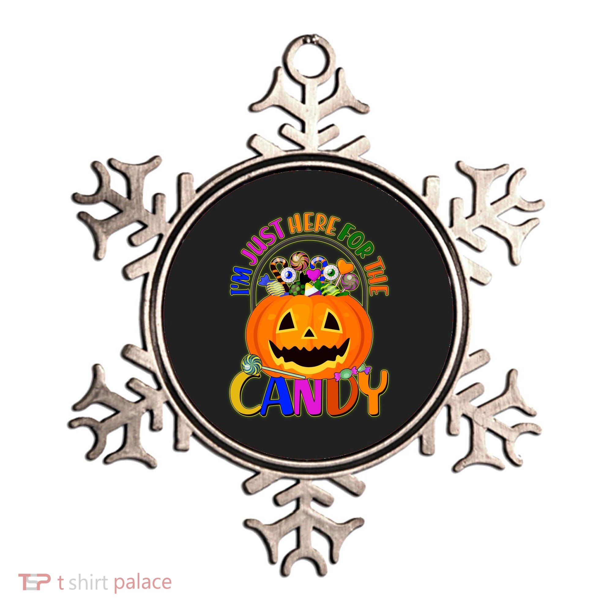 Funny Halloween I'm Just Here For The Candy Ornament
