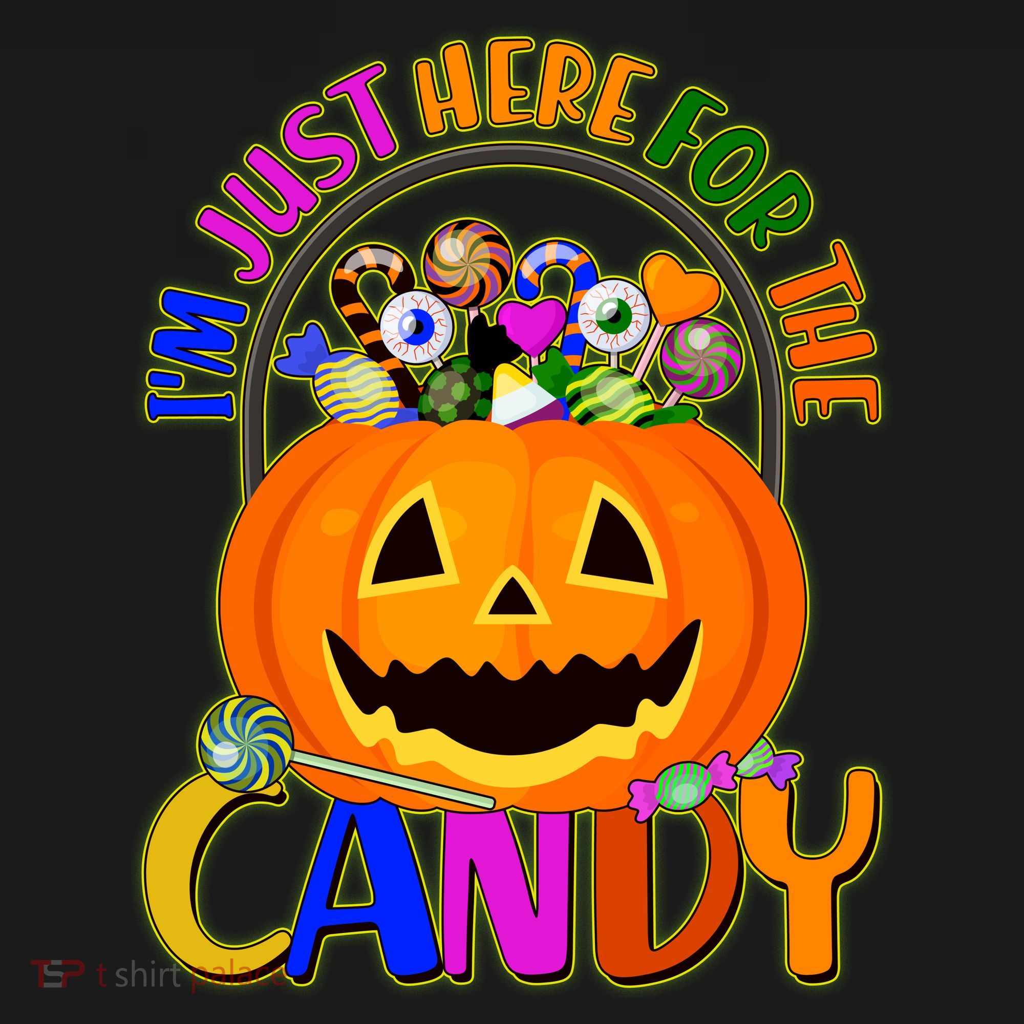 Funny Halloween I'm Just Here For The Candy Women's Tank Top