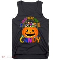 Funny Halloween I'm Just Here For The Candy Tank Top thumb 0