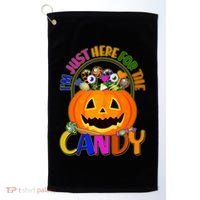 Funny Halloween I'm Just Here For The Candy Golf Towel thumb 0