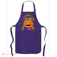 Funny Halloween I'm Just Here For The Candy Apron thumb 0