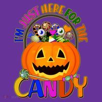 Funny Halloween I'm Just Here For The Candy Mousepad thumb 1