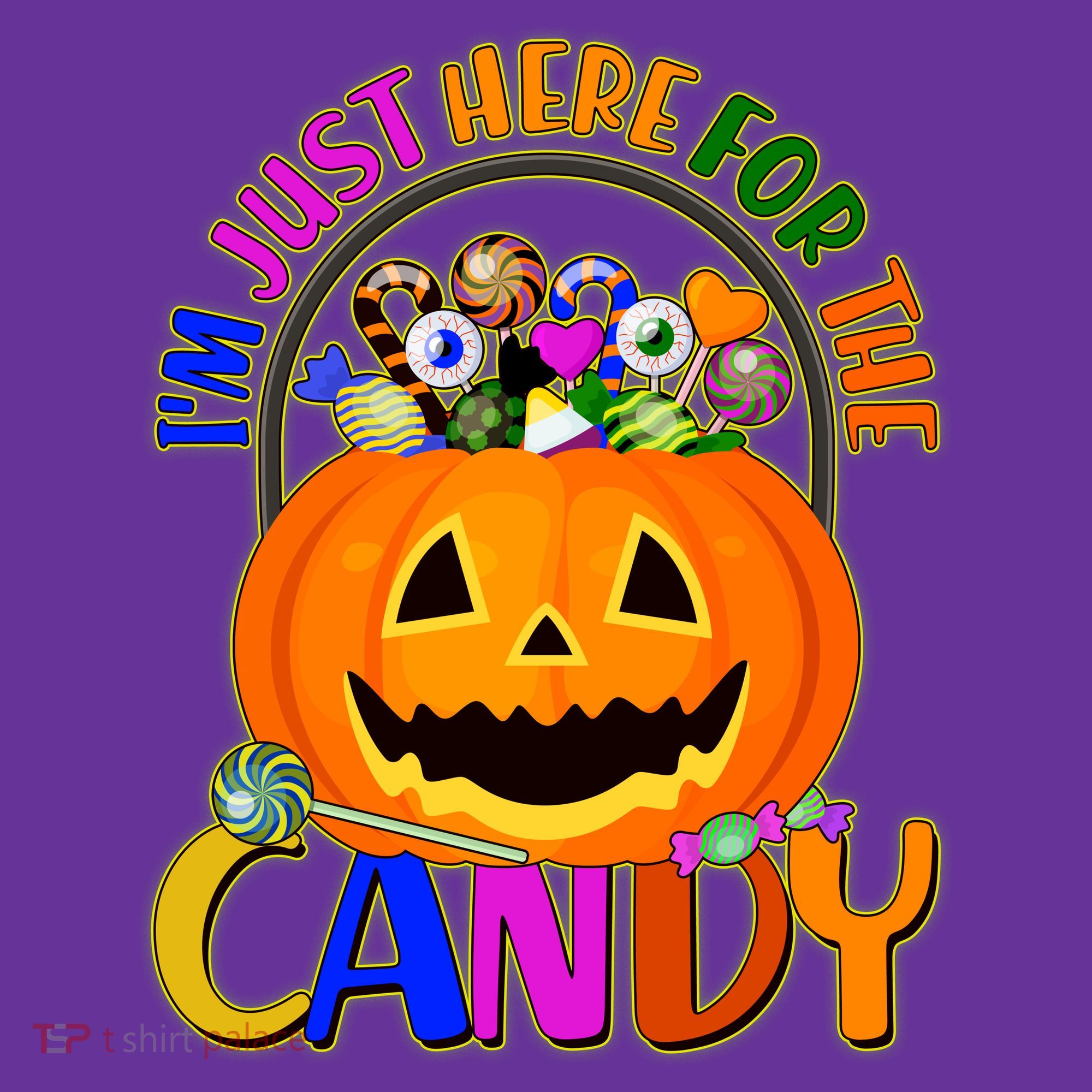 Funny Halloween I'm Just Here For The Candy Mousepad