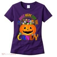 Funny Halloween I'm Just Here For The Candy Women's T-Shirt thumb 0