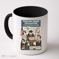 Funny Heard Island Penguins Against Tariffs Coffee Mug thumb 0