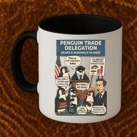 Funny Heard Island Penguins Against Tariffs Coffee Mug thumb 2