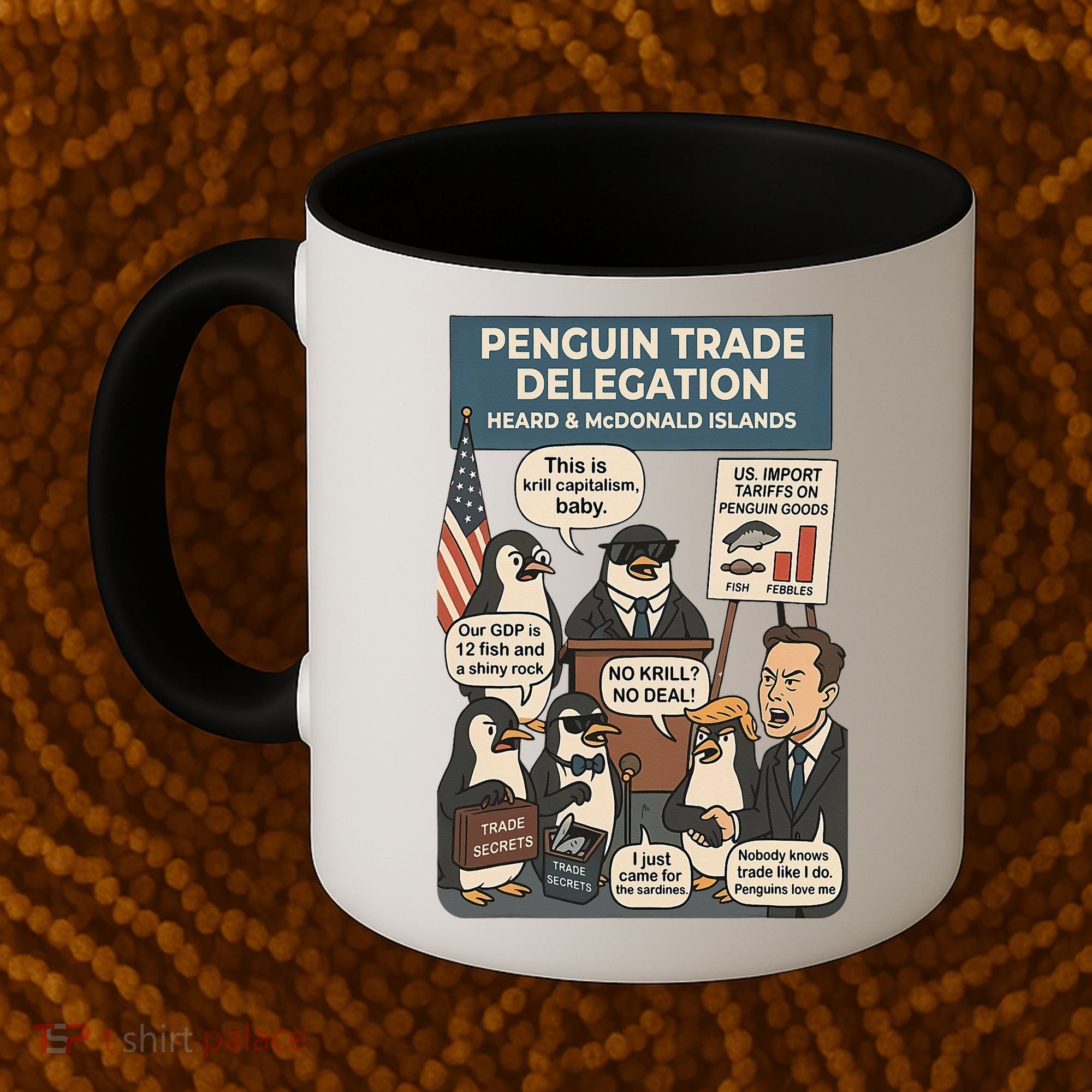 Funny Heard Island Penguins Against Tariffs Coffee Mug