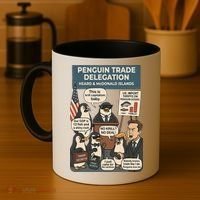 Funny Heard Island Penguins Against Tariffs Coffee Mug thumb 4