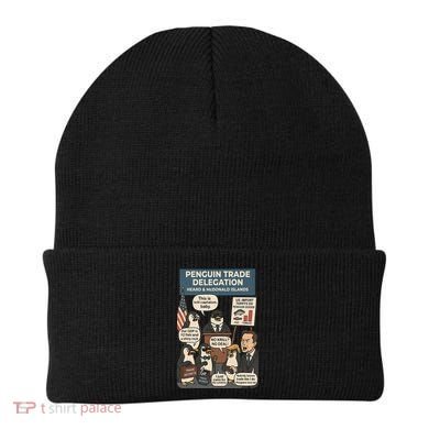 Funny Heard Island Penguins Against Tariffs Beanie