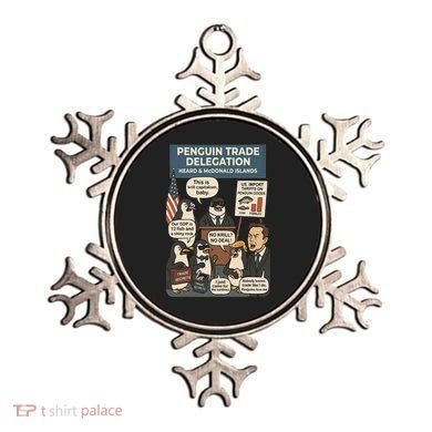 Funny Heard Island Penguins Against Tariffs Ornament