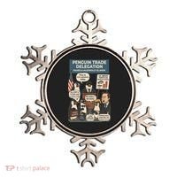 Funny Heard Island Penguins Against Tariffs Ornament thumb 0