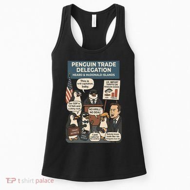 Funny Heard Island Penguins Against Tariffs Women's Tank Top