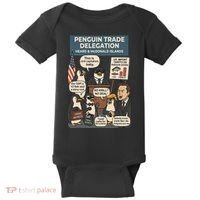 Funny Heard Island Penguins Against Tariffs Baby Bodysuit thumb 0