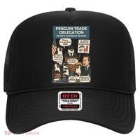 Funny Heard Island Penguins Against Tariffs Hat thumb 0