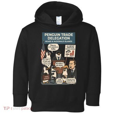 Funny Heard Island Penguins Against Tariffs Toddler Hoodie