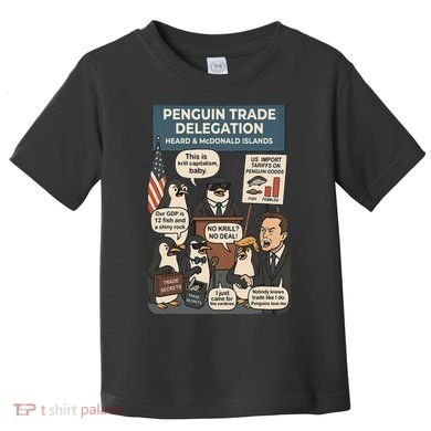 Funny Heard Island Penguins Against Tariffs Toddler T-Shirt