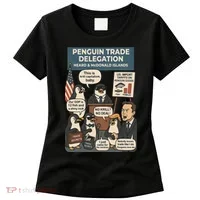 Funny Heard Island Penguins Against Tariffs Women's T-Shirt thumb 0