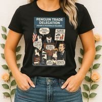 Funny Heard Island Penguins Against Tariffs Women's T-Shirt thumb 2