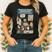 Funny Heard Island Penguins Against Tariffs Women's T-Shirt thumb 2