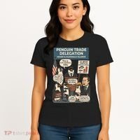 Funny Heard Island Penguins Against Tariffs Women's T-Shirt thumb 4