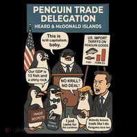 Funny Heard Island Penguins Against Tariffs Women's T-Shirt thumb 6