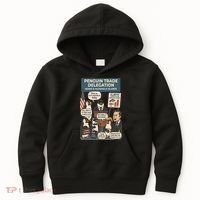 Funny Heard Island Penguins Against Tariffs Kids Hoodie thumb 0