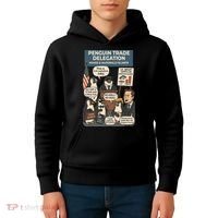 Funny Heard Island Penguins Against Tariffs Kids Hoodie thumb 4