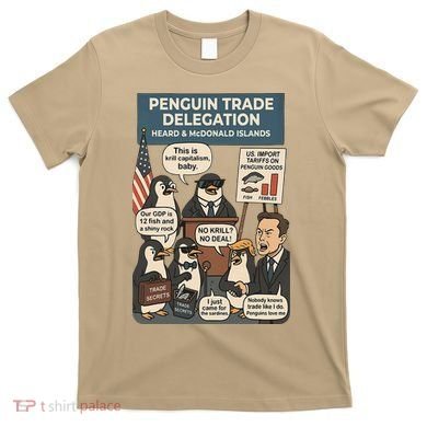 Funny Heard Island Penguins Against Tariffs T-Shirt