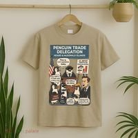 Funny Heard Island Penguins Against Tariffs T-Shirt thumb 2