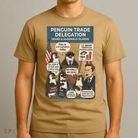 Funny Heard Island Penguins Against Tariffs T-Shirt thumb 3