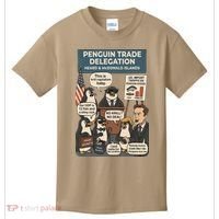 Funny Heard Island Penguins Against Tariffs Kids T-Shirt thumb 0