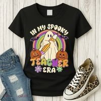 Funny Halloween In My Spooky Teacher Era Women's T-Shirt thumb 3