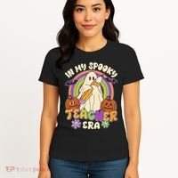 Funny Halloween In My Spooky Teacher Era Women's T-Shirt thumb 4