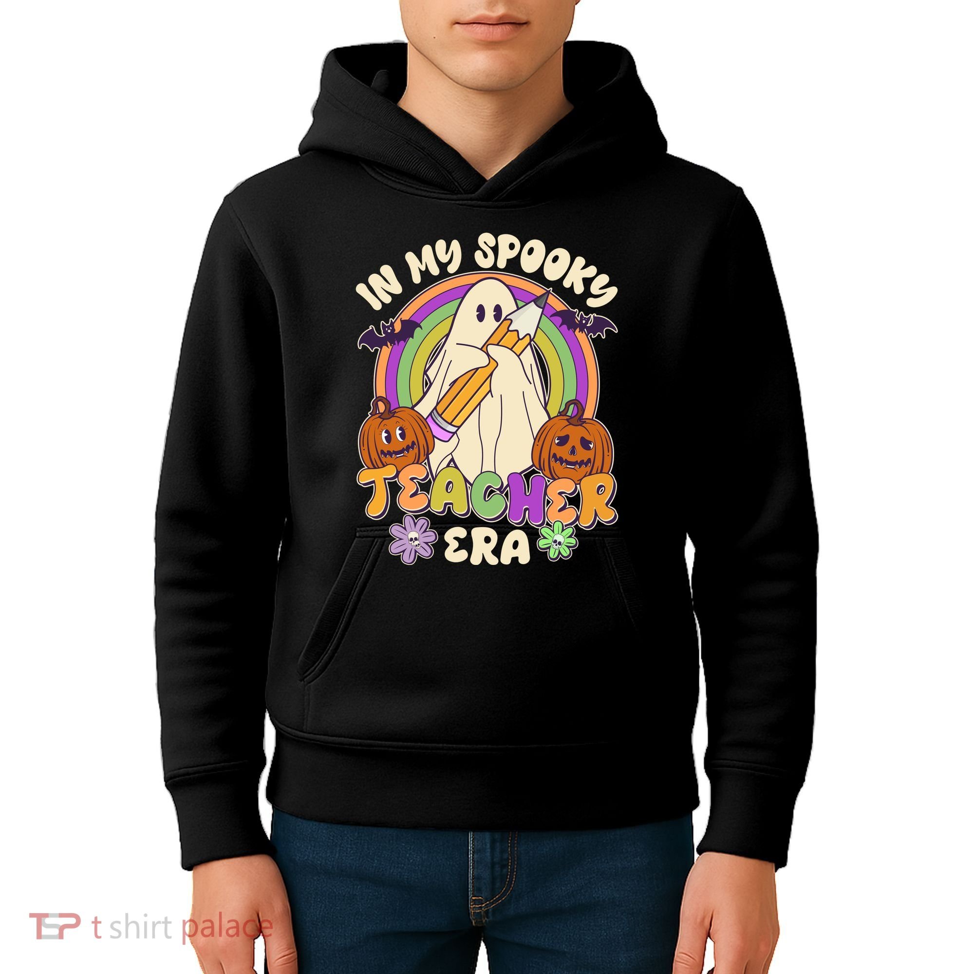 Funny Halloween In My Spooky Teacher Era Kids Hoodie