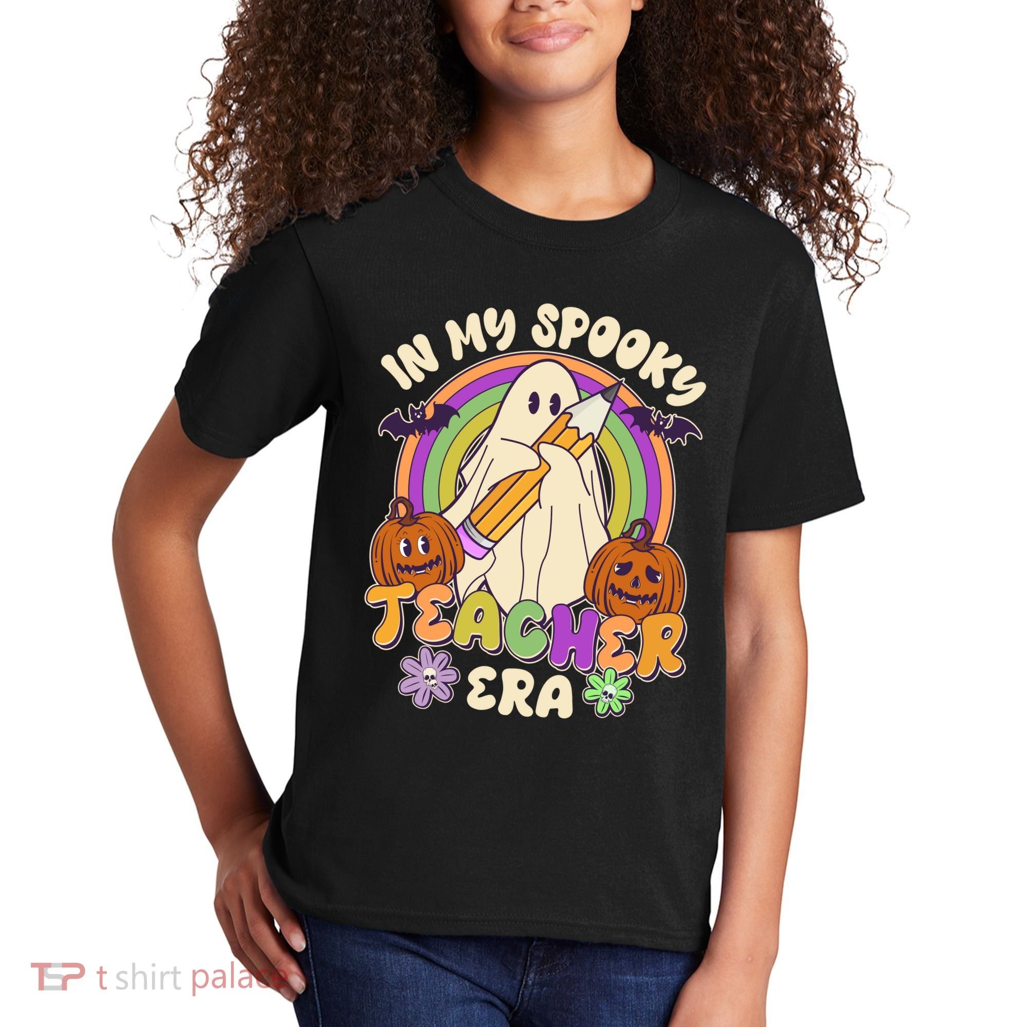 Funny Halloween In My Spooky Teacher Era Kids T-Shirt