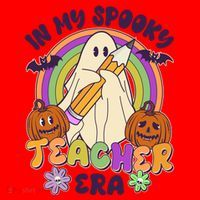 Funny Halloween In My Spooky Teacher Era Santa Hat thumb 1