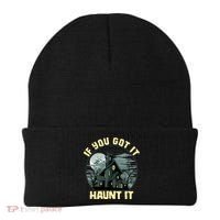 Funny Halloween If You Got It Haunt It Haunted House Beanie thumb 0