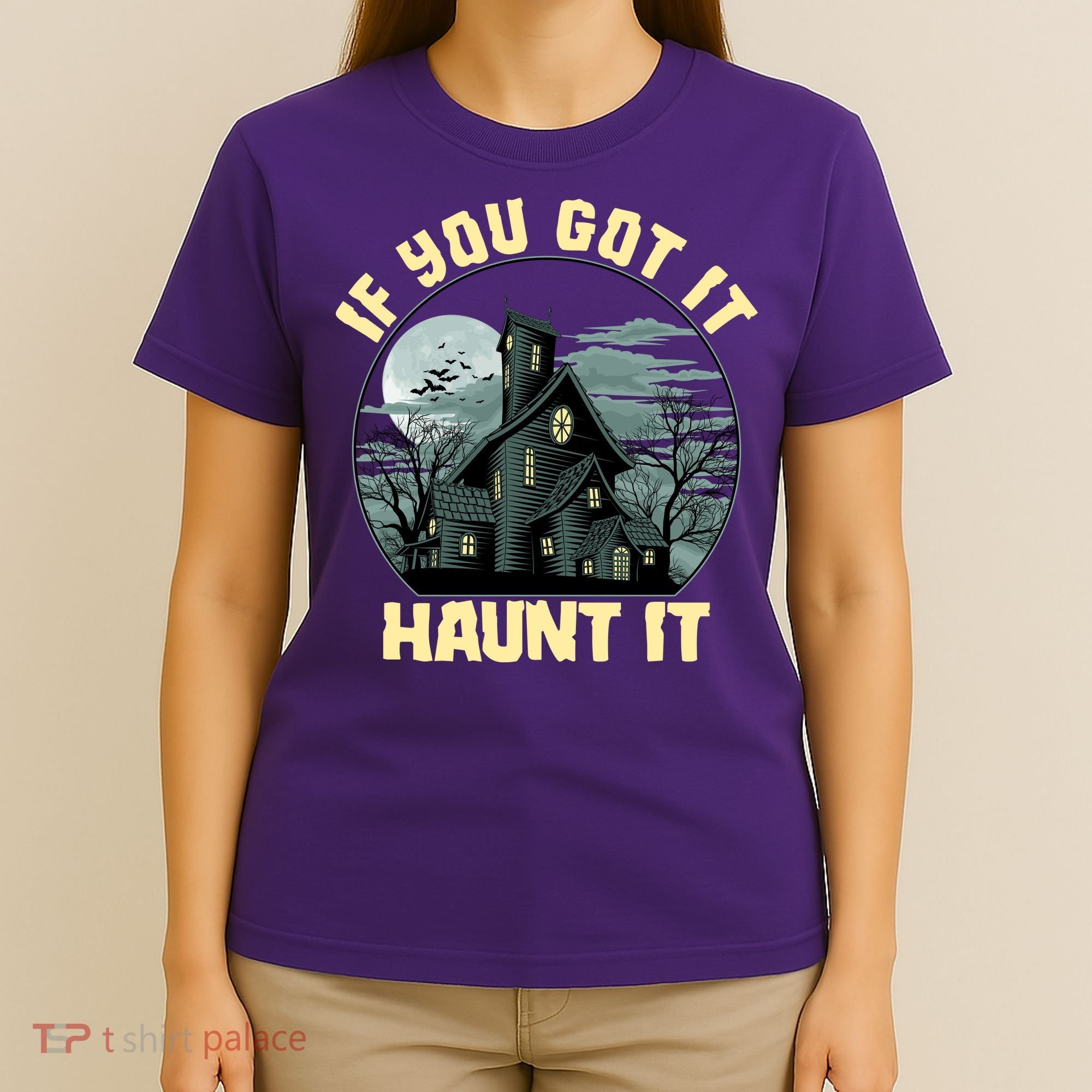 Funny Halloween If You Got It Haunt It Haunted House T-Shirt