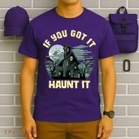 Funny Halloween If You Got It Haunt It Haunted House T-Shirt thumb 6