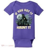 Funny Halloween If You Got It Haunt It Haunted House Baby Bodysuit thumb 0