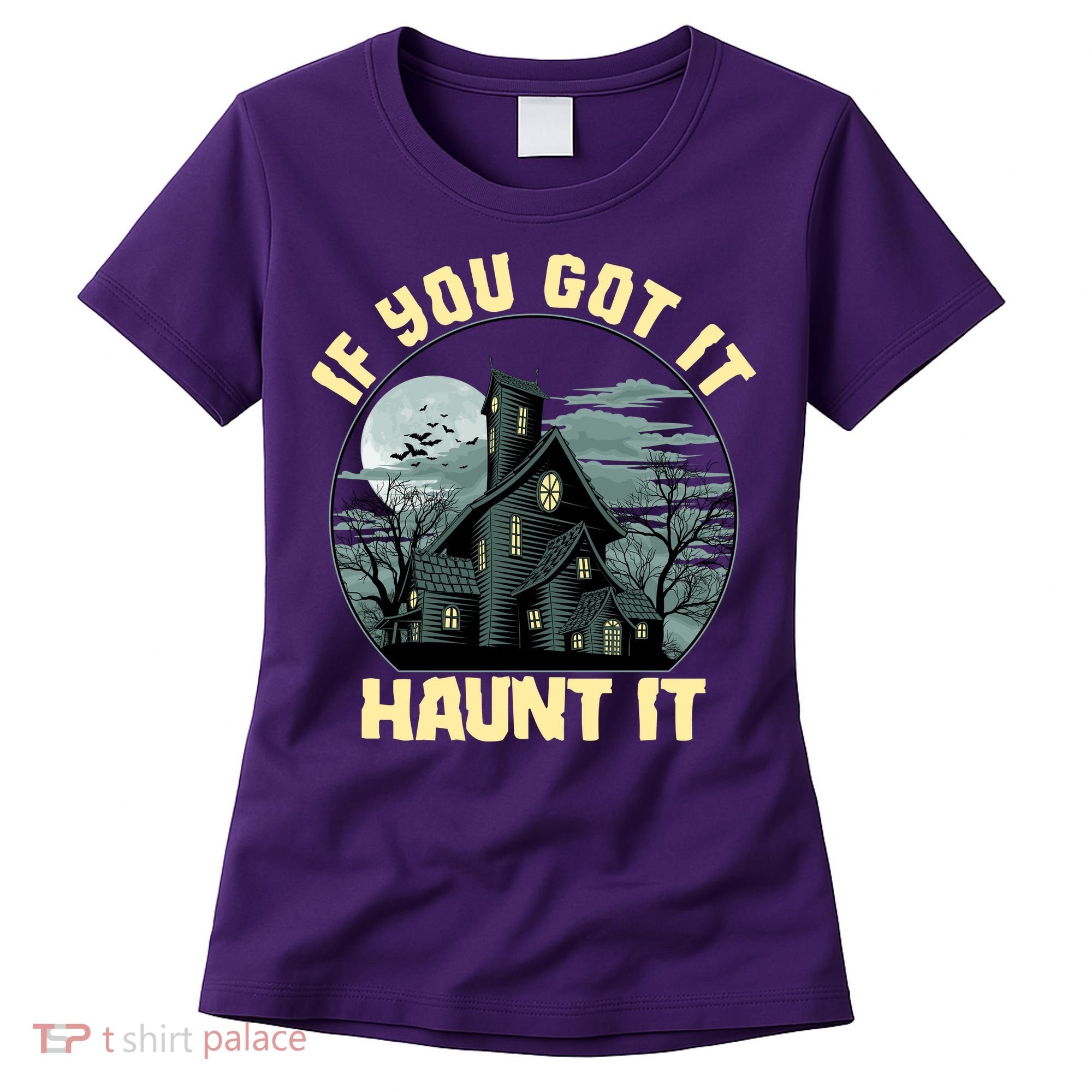 Funny Halloween If You Got It Haunt It Haunted House Women's T-Shirt